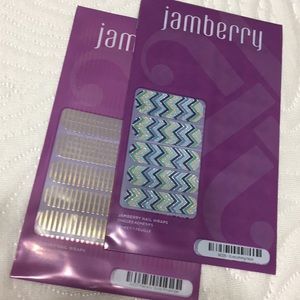 Jamberry gold stripe everything nice nail wraps